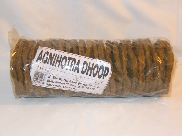 Agnihotra Dhoop aus Indien Kuhdünger 1kg Kuhdung 